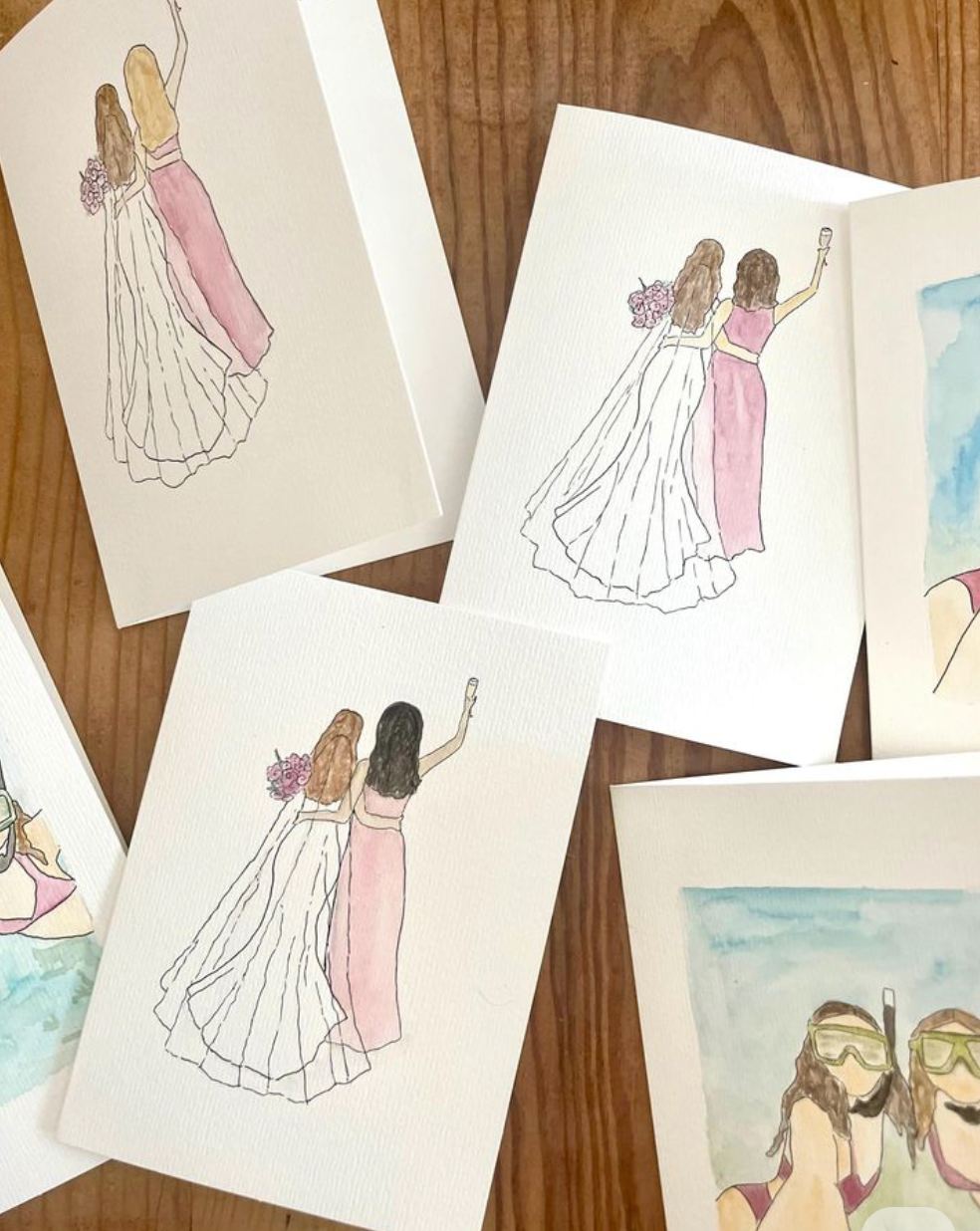 will you be my bridesmaid card - bundle of 6