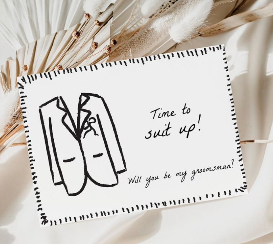 will you be my groomsman card - bundle of 6