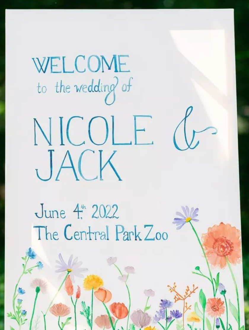 Welcome Sign painted on Canvas