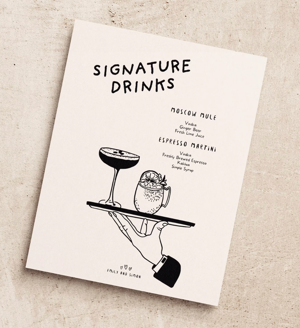 Signature Drinks Menu
