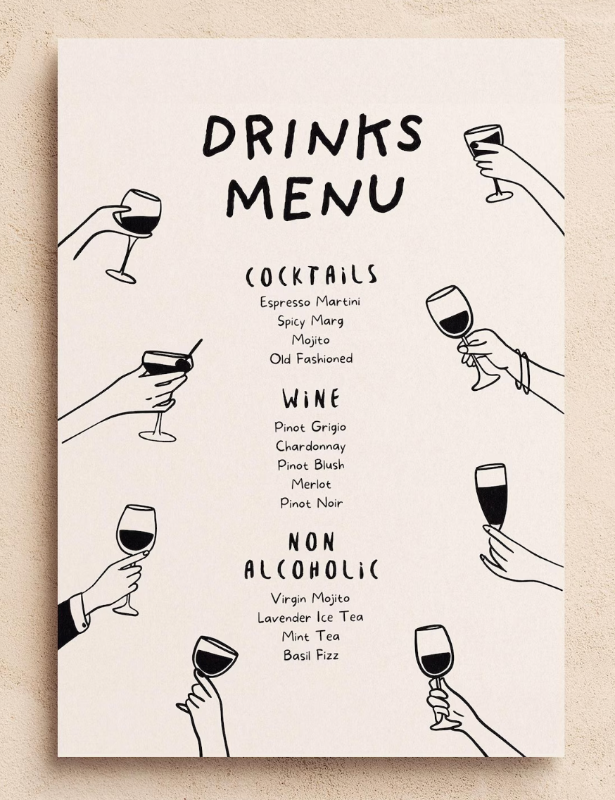 Signature Drinks Menu