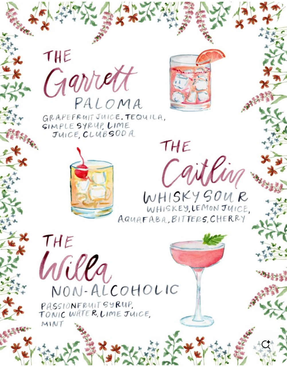 Drinks Menu - bundle of 6