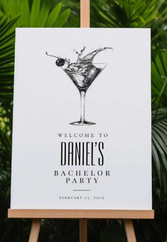 Welcome Sign - "Bachelor party"