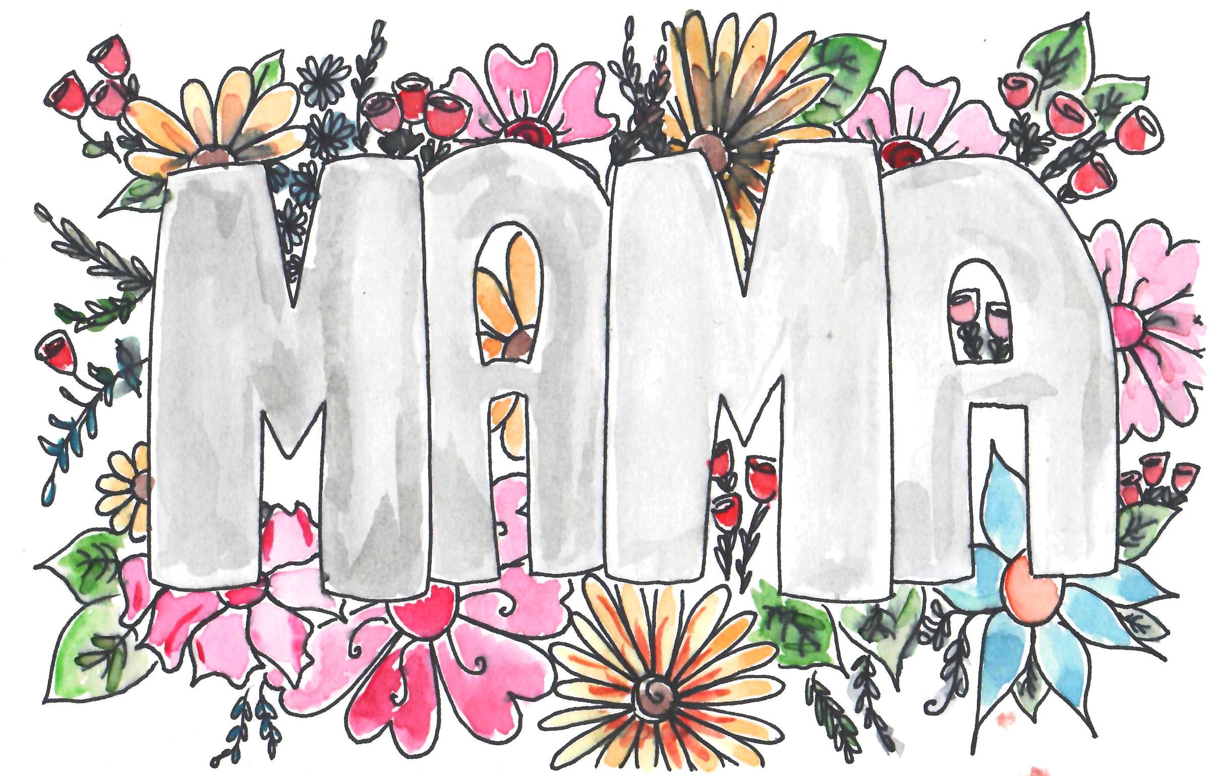 Greeting Card - "Floral Mothers Day"